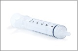 Oral syringe with grey border